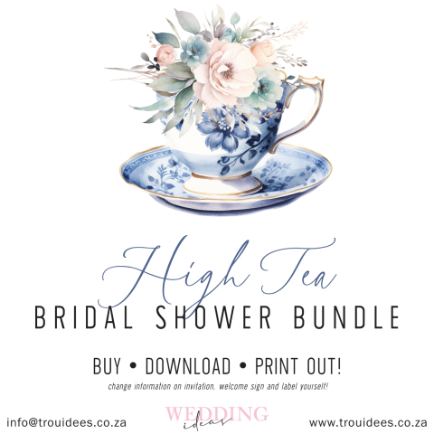 High Tea Bridal Shower Stationery